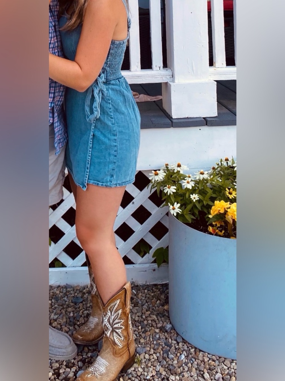Denim Romper - Picture 2 of 2